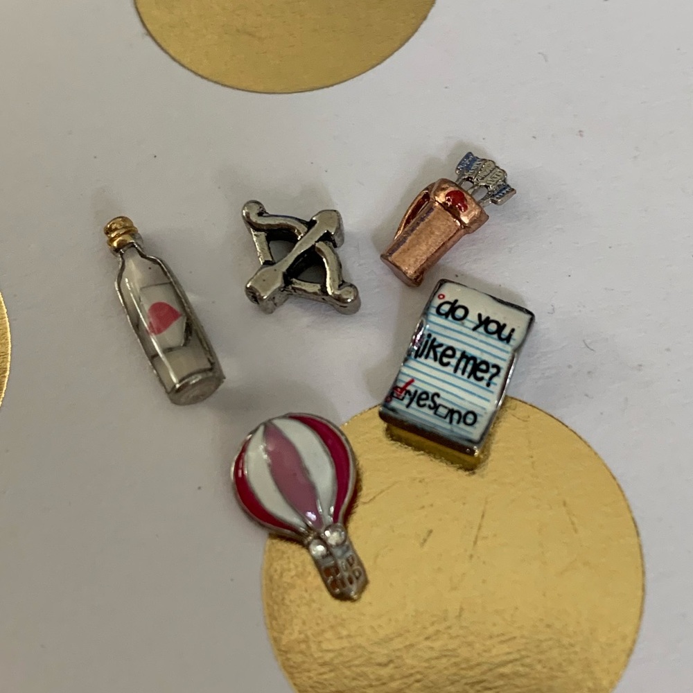 Origami Owl Valentine charms set of 5